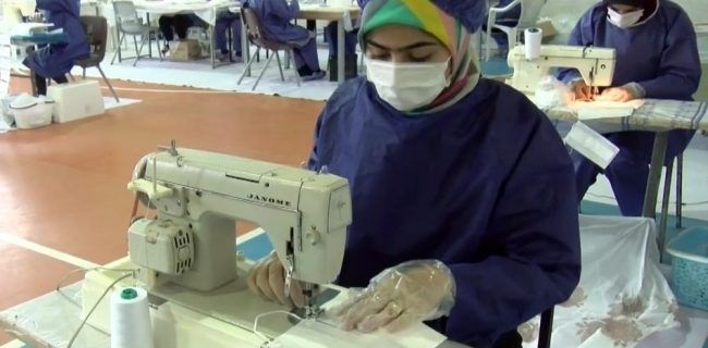 تولید روزانه بیش از ۳۰ هزار ماسک در فلاورجان