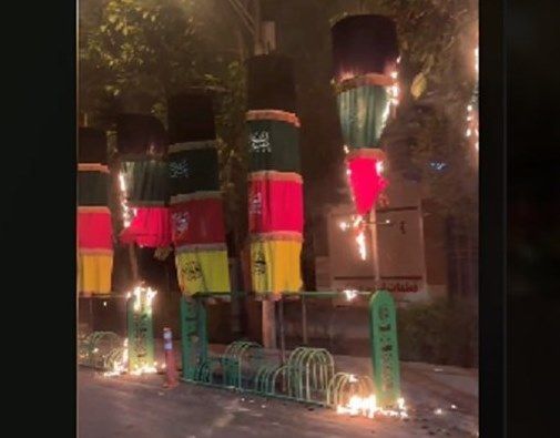بازداشت ۲ نفر از عوامل آتش‌زدن پرچم عزای سیدالشهدا (ع) در اصفهان