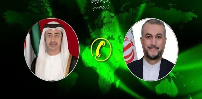 وزرای امور خارجه ایران و امارات متحده عربی در رابطه وضعیت کنونی غزه گفتگو کردند