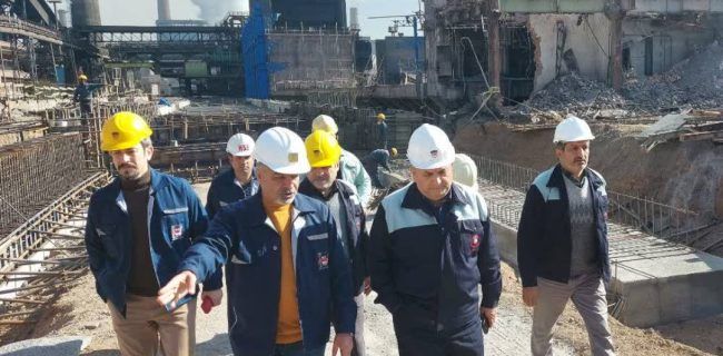 بازدید مدیرعامل از پروژه های در دست اقدام ذوب آهن اصفهان