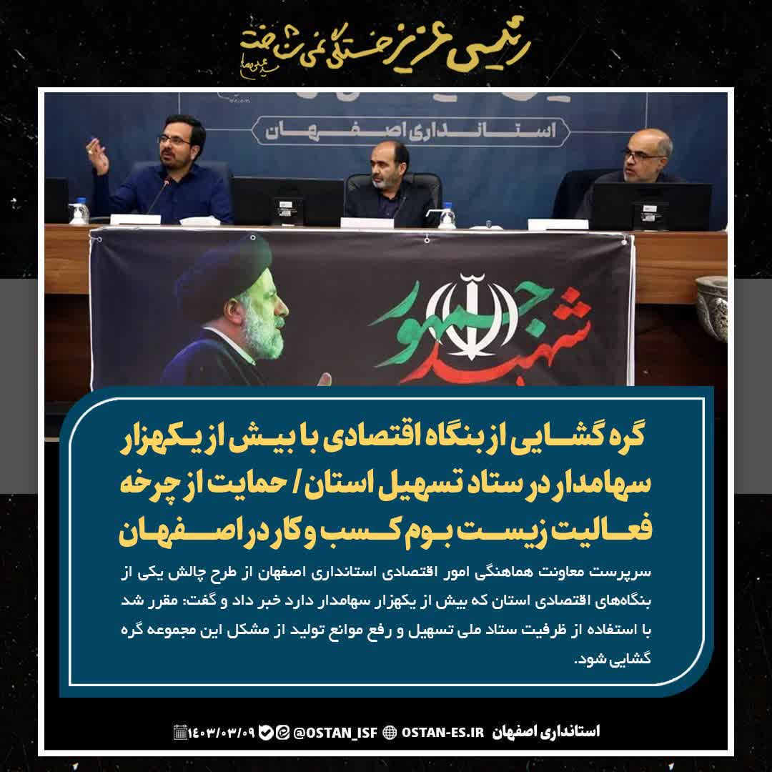 گره گشایی از بنگاه اقتصادی با بیش از یکهزار سهامدار در ستاد تسهیل استان/ حمایت از چرخه فعالیت زیست بوم کسب و کار در اصفهان