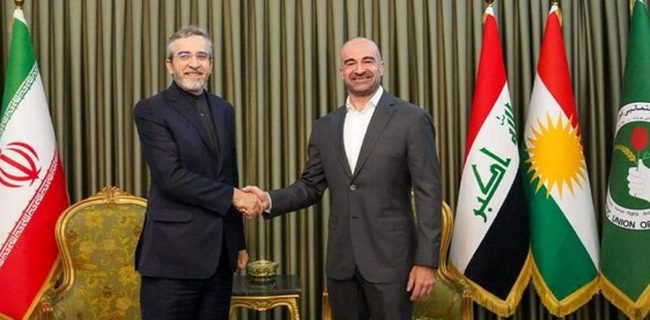 سرپرست وزارت امورخارجه با رئیس اتحادیه میهنی کردستان عراق دیدار کرد