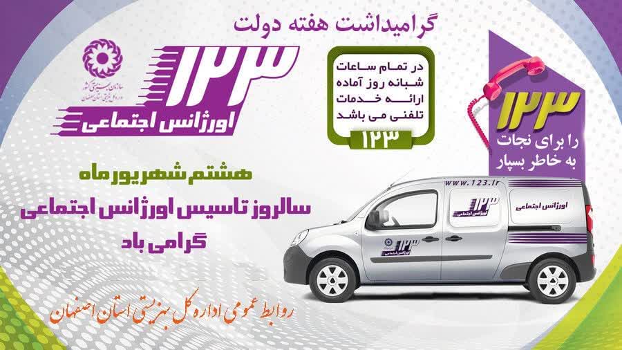 پیام مدیر کل بهزیستی استان اصفهان به مناسبت سالروز تاسیس اورژانس اجتماعی پیام مدیر کل بهزیستی استان اصفهان به مناسبت سالروز تاسیس اورژانس اجتماعی