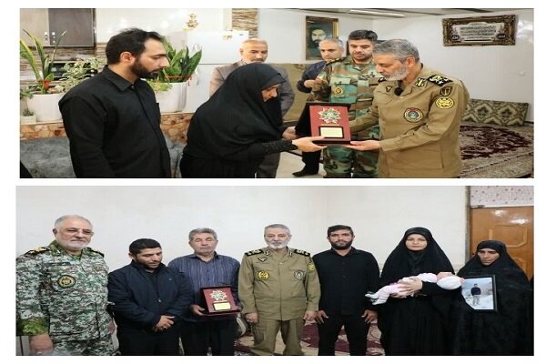 فرمانده کل ارتش به خانواده شهیدان پدافند نشان فداکاری اعطا کرد فرمانده کل ارتش به خانواده شهیدان پدافند نشان فداکاری اعطا کرد