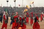خیمه عزا در نوش‌آباد؛ بازآفرینی حماسه عاشورا با آیین دیرینه خیمه برداری