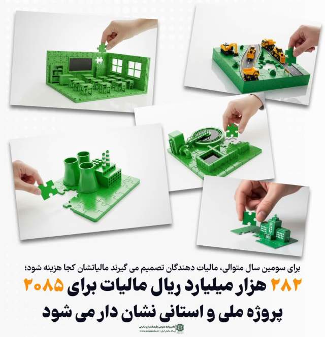 282 هزار میلیارد ریال مالیات برای 2085 پروژه ملی و استانی نشاندار میشود ۲۸۲ هزار میلیارد ریال مالیات برای ۲۰۸۵ پروژه ملی و استانی نشاندار میشود