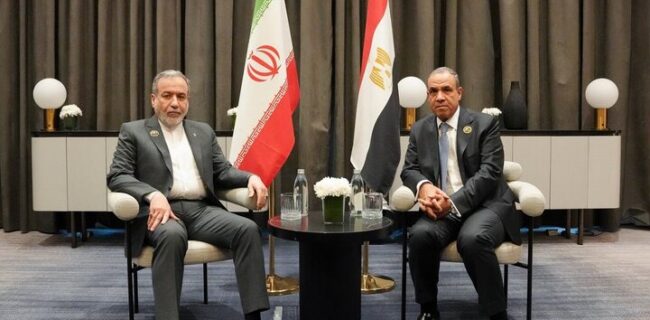 دیدار و گفتگوی وزرای خارجه ایران و مصر
