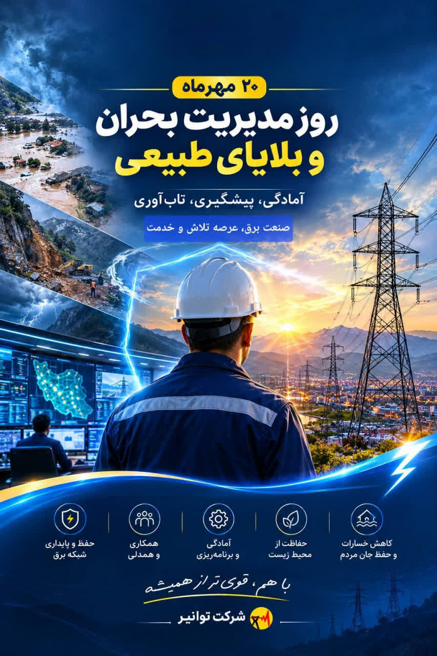۲۰ مهرماه ،روز مدیریت بحران و بلایای طبیعی ۲۰ مهرماه ،روز مدیریت بحران و بلایای طبیعی